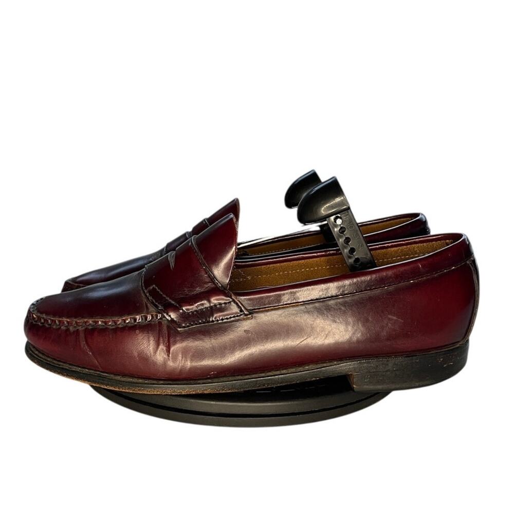 Mens G.H. Bass Weejuns Leather Slip-on Preppy Penny Loafer Shoes SZ 11.5D Red